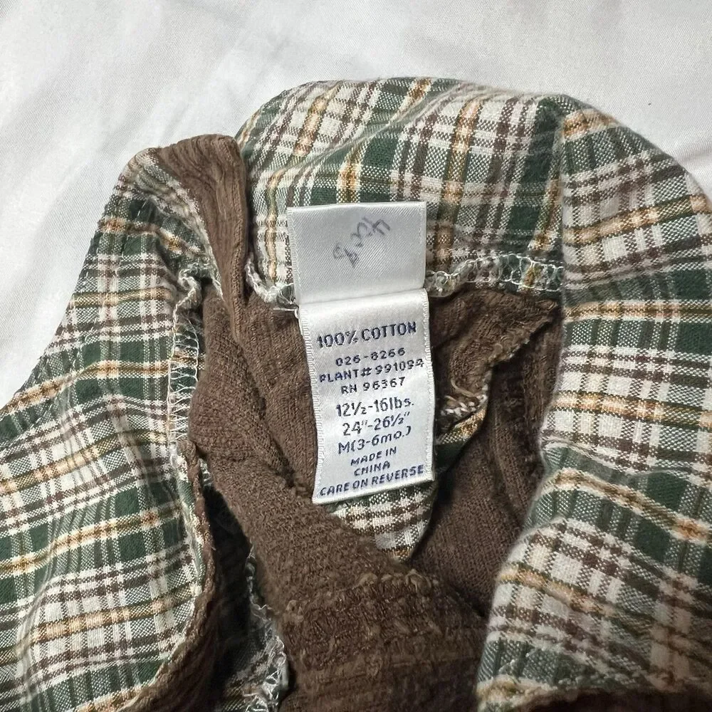 Oshkosh B'Gosh Brown Corduroy Embroidered Overalls Size 3-6 Months Baby Kid Fall